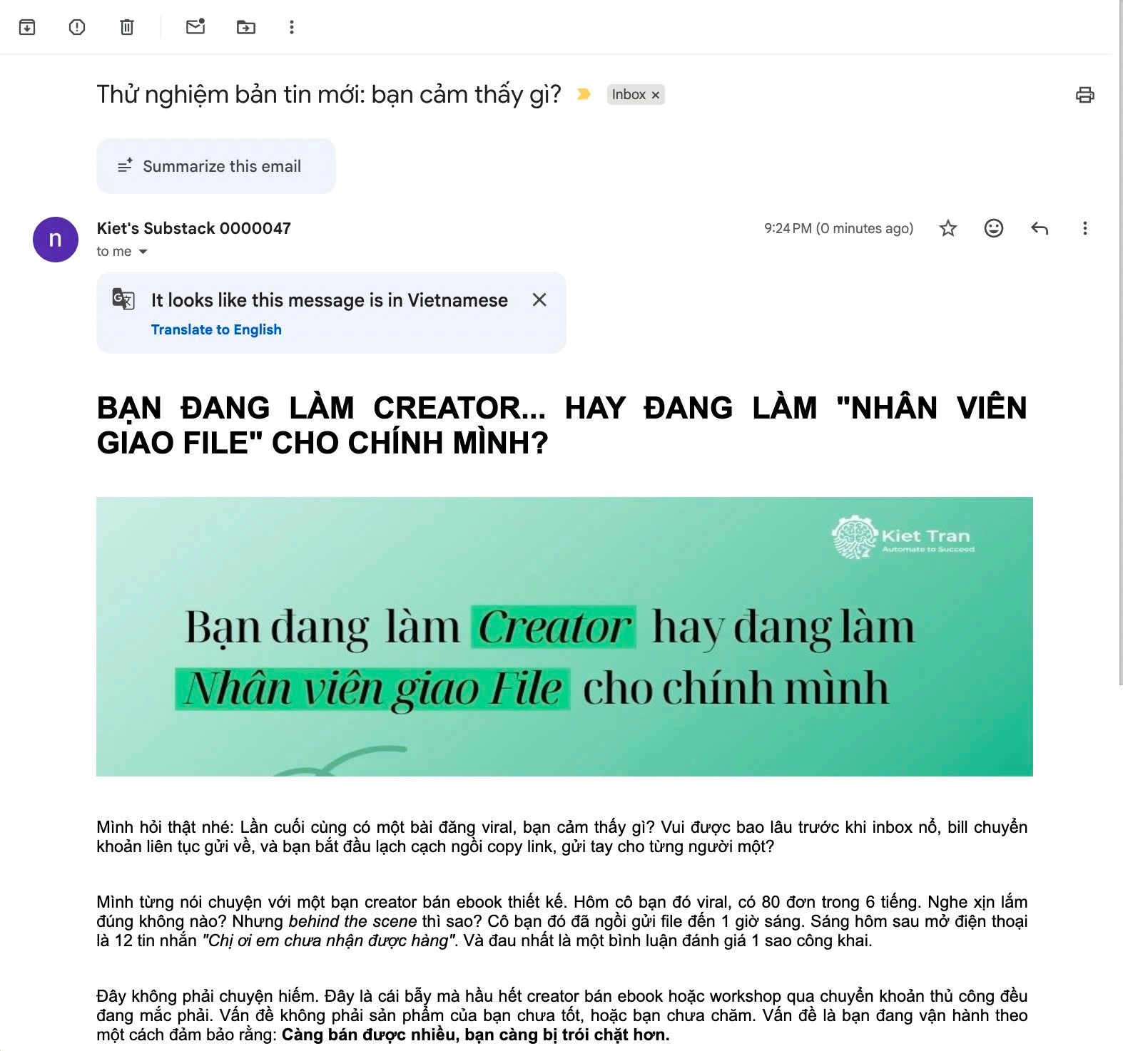 Email hiển thị đúng sau khi chỉnh margin